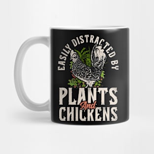 Easily Distracted By Plants & Chickens Mug